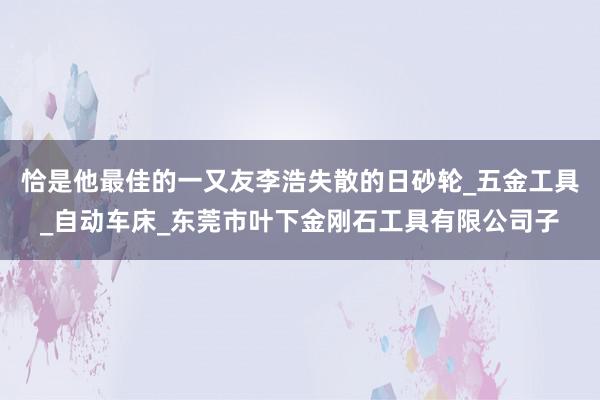 恰是他最佳的一又友李浩失散的日砂轮_五金工具_自动车床_东莞市叶下金刚石工具有限公司子